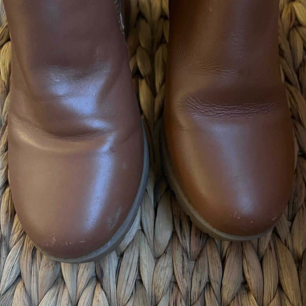 Soludos Dani Shearling Platform Boot, Camel, Size… - image 5